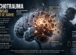 Illustration du psychotrauma montrant la dissociation et la mémoire traumatique dans le cerveau